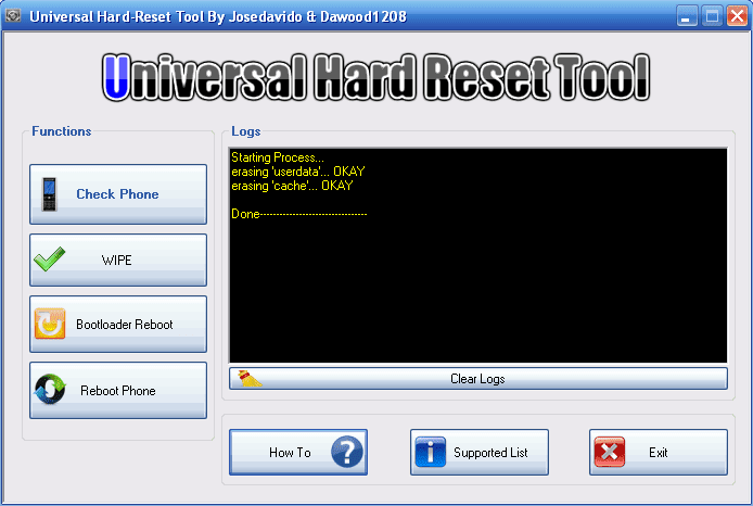 Android reset software for pc